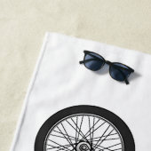 Serviette De Plage Illustration de Chopper Motorcycle 1950 (En situation)