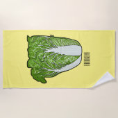 Serviette De Plage Illustration de chou chinois (Devant)