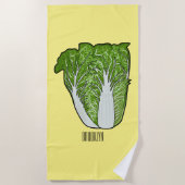 Serviette De Plage Illustration de chou chinois (Devant)