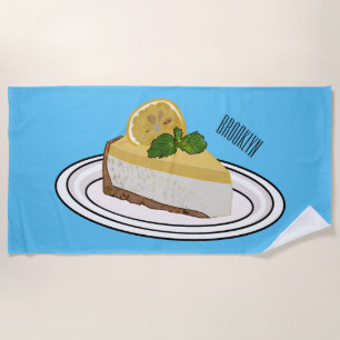Serviette De Plage Illustration de citron cheesecake