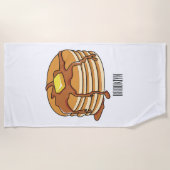 Serviette De Plage Illustration de dessin animé de Pancake (Devant)