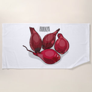 Serviette De Plage Illustration de dessin animé Shallot