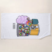 Serviette De Plage Illustration de dessin de bonbon (Devant)