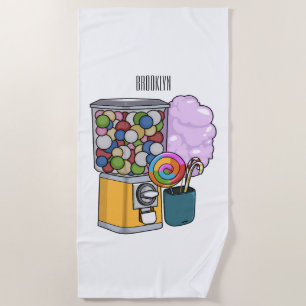 Serviette De Plage Illustration de dessin de bonbon