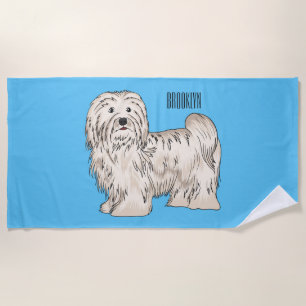 Serviette De Plage Illustration de dessin de chien de Havan