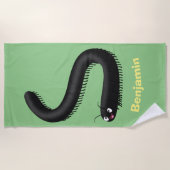 Serviette De Plage Illustration de dessin mignon millipede (Devant)