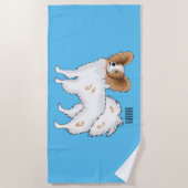 Serviette De Plage Illustration de dessin pour chien de Papillon (Devant)
