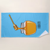 Serviette De Plage Illustration de dessin sur le miel (Devant)