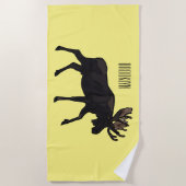 Serviette De Plage Illustration de dessin sur l'orignal (Devant)