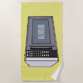 Serviette De Plage Illustration de dessin sur micro-ondes (Devant)