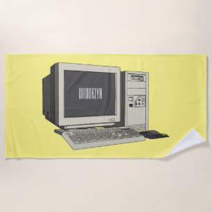 Serviette De Plage Illustration de dessin sur ordinateur