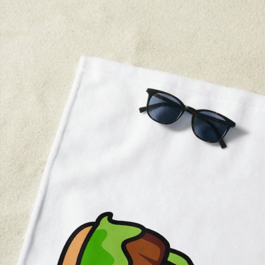 Serviette De Plage Illustration de dessin sur Taco (En situation)