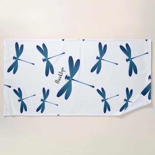 Serviette De Plage Illustration de dragonfly (Devant)