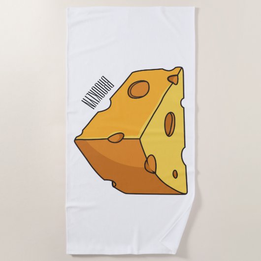 Serviette De Plage Illustration de fromage (Devant)