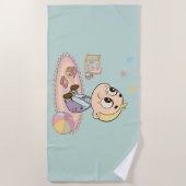 Serviette De Plage Illustration de garçon impressionné (Devant)