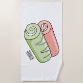 Serviette De Plage Illustration de gâteau suisse roll / roll (Devant)