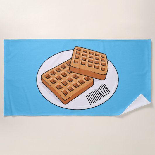 Serviette De Plage Illustration de gaufre (Devant)