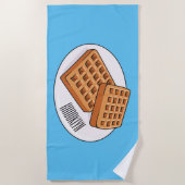 Serviette De Plage Illustration de gaufre (Devant)