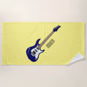 Serviette De Plage Illustration de guitare électrique