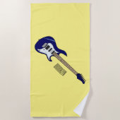 Serviette De Plage Illustration de guitare électrique (Devant)