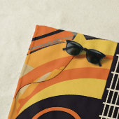 Serviette De Plage Illustration de guitare rétro (En situation)