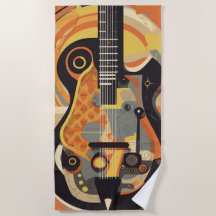 Illustration de guitare rétro