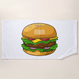 Serviette De Plage Illustration de Hamburger