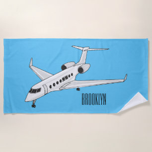 Serviette De Plage Illustration de jet privé