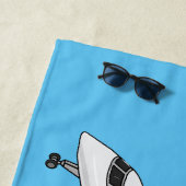 Serviette De Plage Illustration de jet privé (En situation)