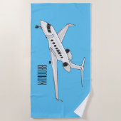 Serviette De Plage Illustration de jet privé (Devant)