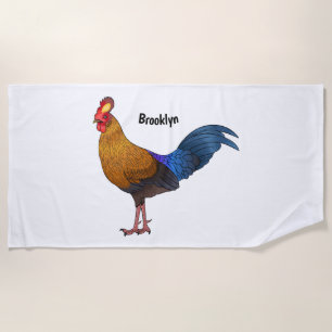 Serviette De Plage Illustration de la caricature d'oiseaux de jungle