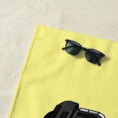 Serviette De Plage Illustration de la caricature du camion-boîte (En situation)