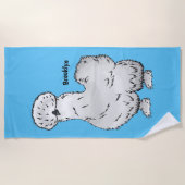 Serviette De Plage Illustration de la caricature du poulet Silkie (Devant)