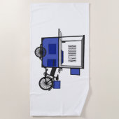 Serviette De Plage Illustration de la charrette alimentaire (Devant)