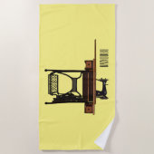 Serviette De Plage Illustration de la machine à coudre (Devant)