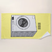 Serviette De Plage Illustration de la machine à laver (Devant)