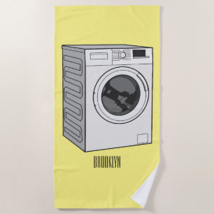 Serviette De Plage Illustration de la machine à laver