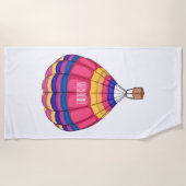 Serviette De Plage Illustration de la montgolfière (Devant)