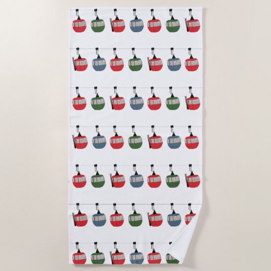 Serviette De Plage Illustration de la remontée mécanique (Devant)