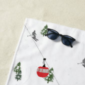 Serviette De Plage Illustration de l'ascenseur Ski Rouge (En situation)