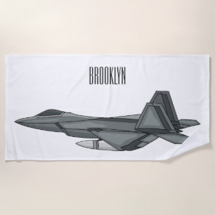 Serviette De Plage Illustration de l'avion de chasse