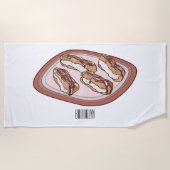 Serviette De Plage Illustration de l'éclair de chocolat (Devant)