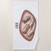 Serviette De Plage Illustration de l'éclair de chocolat (Devant)