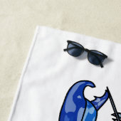 Serviette De Plage Illustration de l'écrevisse marron bleu (En situation)