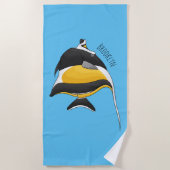 Serviette De Plage Illustration de l'idole mauresque (Devant)