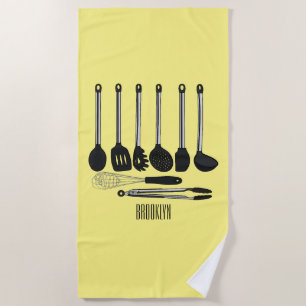 Serviette De Plage Illustration de l'ustensile de cuisine