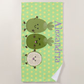 Serviette De Plage Illustration de mignonne guava feijoa (Devant)