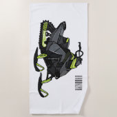 Serviette De Plage Illustration de motoneige (Devant)