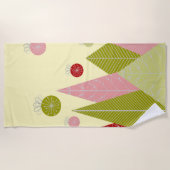 Serviette De Plage Illustration de Noël festif (Devant)