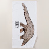 Serviette De Plage Illustration de Pangolin (Devant)